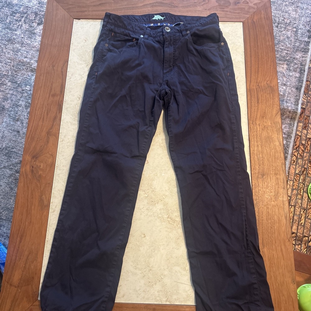Tommy Bahama Men's‎ Pants 32x30 Blue Stretch Cotton Blend Casual Chino Navy Blue